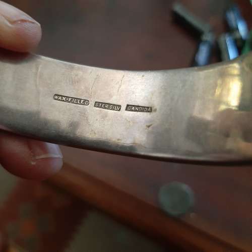 Wax filled sterling silver candida bracelet