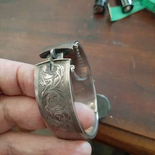 Wax filled sterling silver candida bracelet