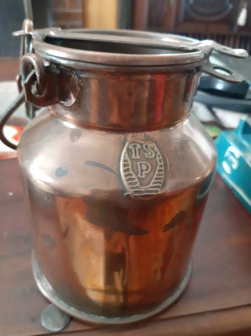 Copper milk can vintage