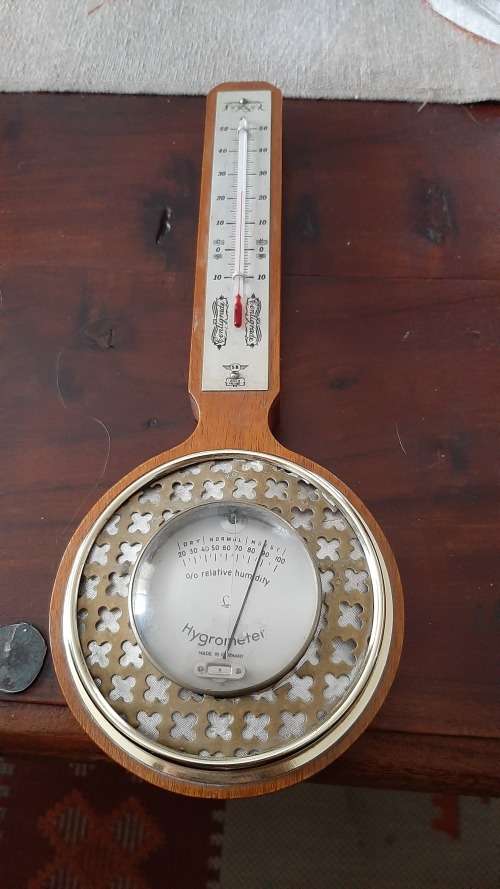 Thermometer and hygrometer made in England and Germany