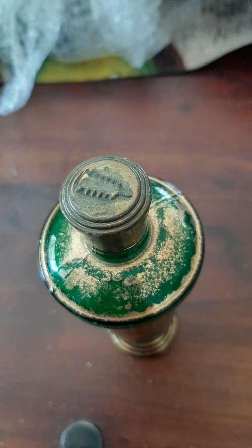 Green perfume bottle