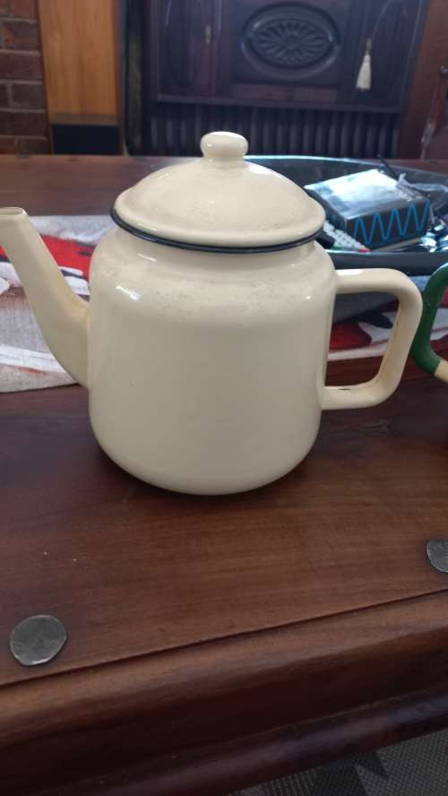 Enamel teapots vintage