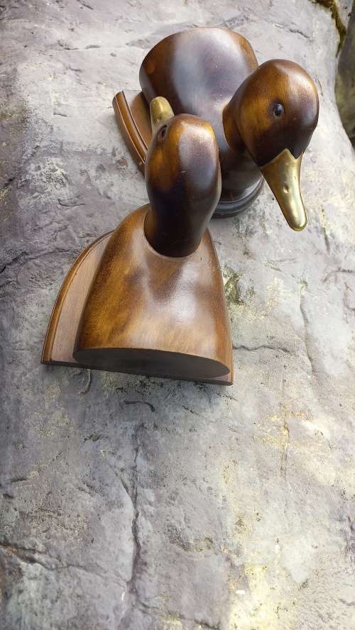 Duck book ends vintage