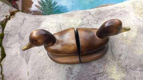 Duck book ends vintage