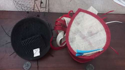 Ladies clip onn hats vintage