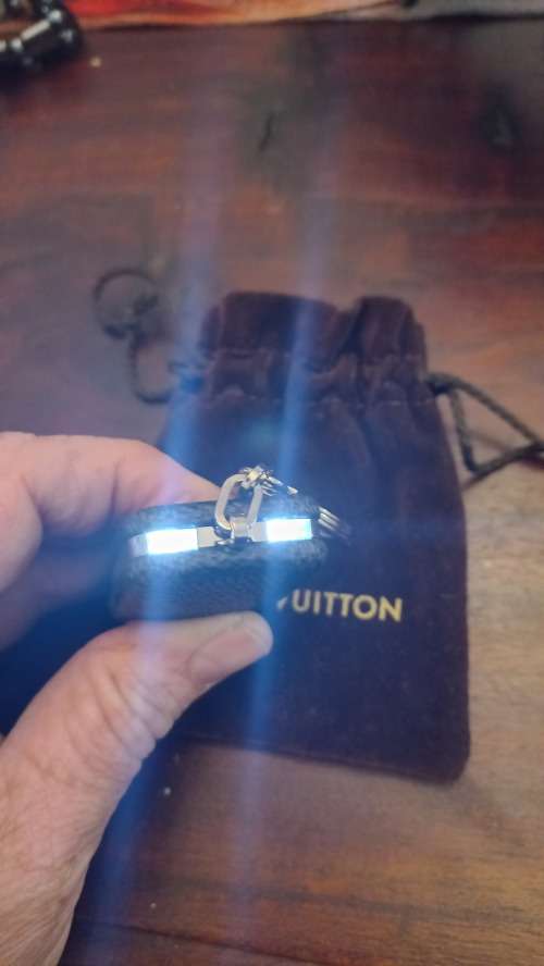 LOUIS VUITTON DAMIER GRAPHITE FLASHLIGHT KEYCHAIN
