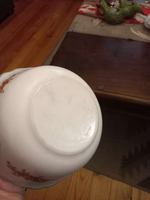 Milk glass salad bowl