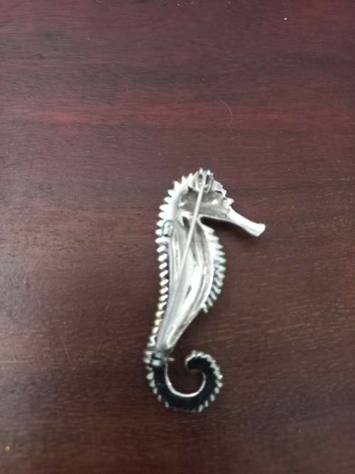 Marcasite and enamel brooch seahorse, BJL Bohemian Jewellers Ltd.