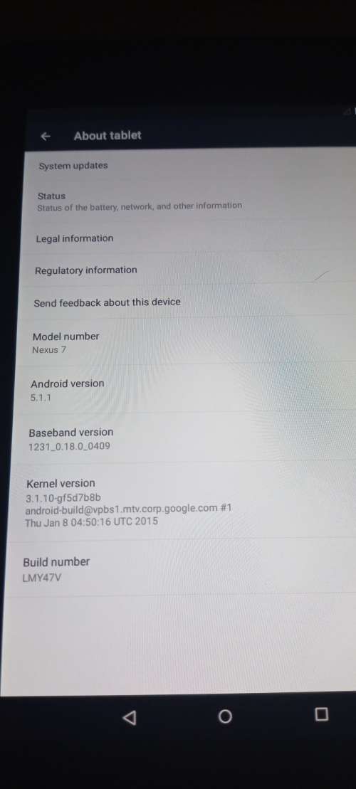 Asus google nexus tablet
