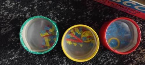 Kaleidoscope with snap on cylinders vintage in original box