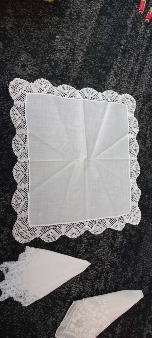Vintage lace and embroidery handkerchiefs
