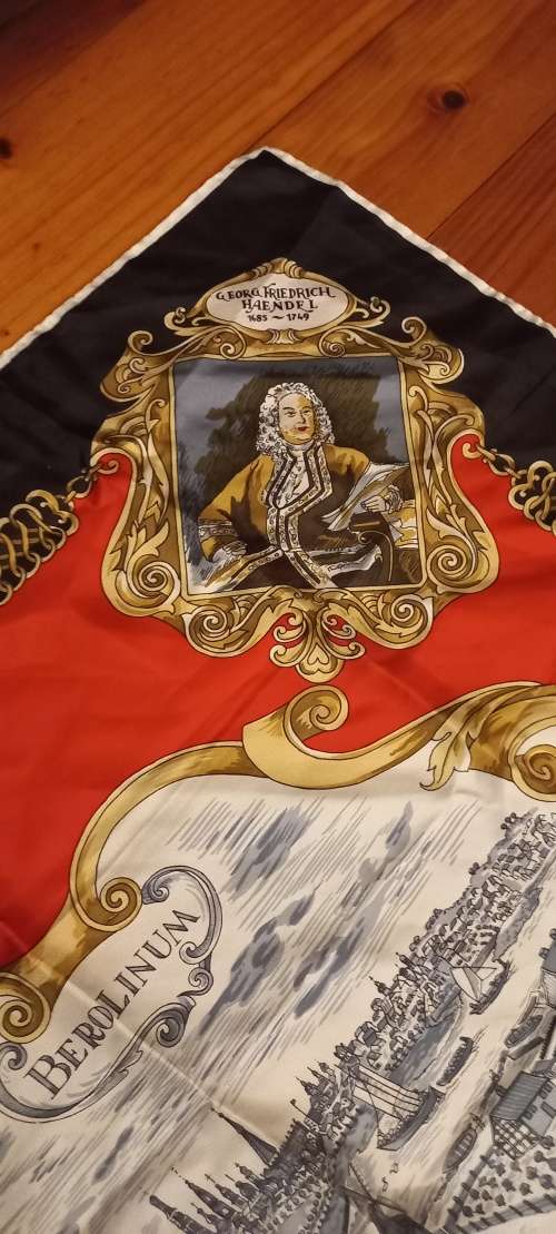 Vintage silk scarf beethoven