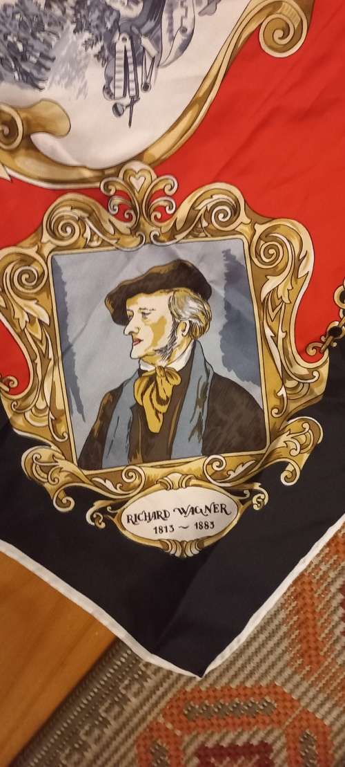 Vintage silk scarf beethoven