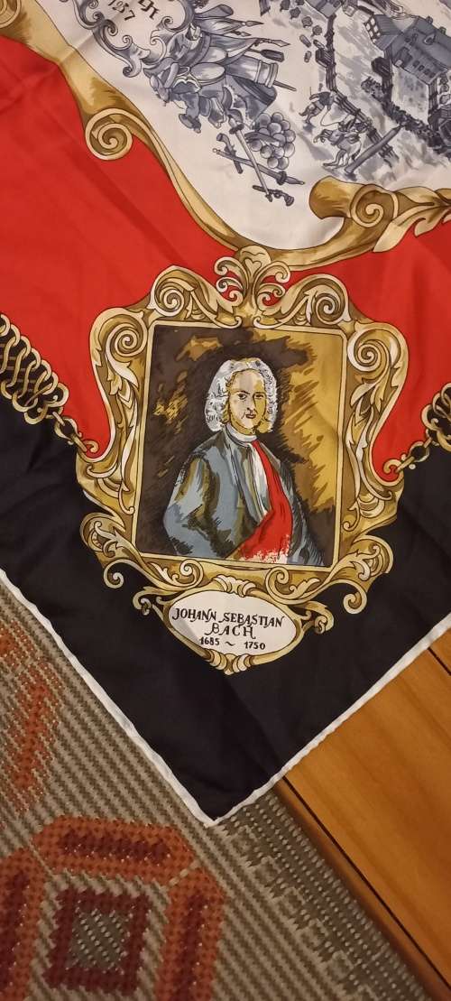 Vintage silk scarf beethoven