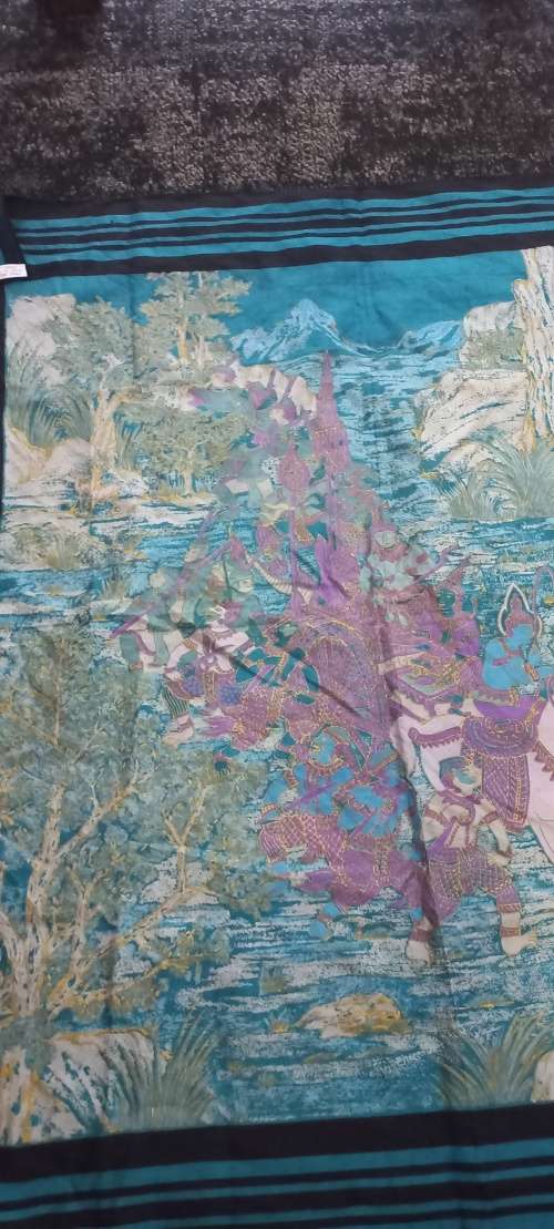 Thai handmade silk scarf vintage