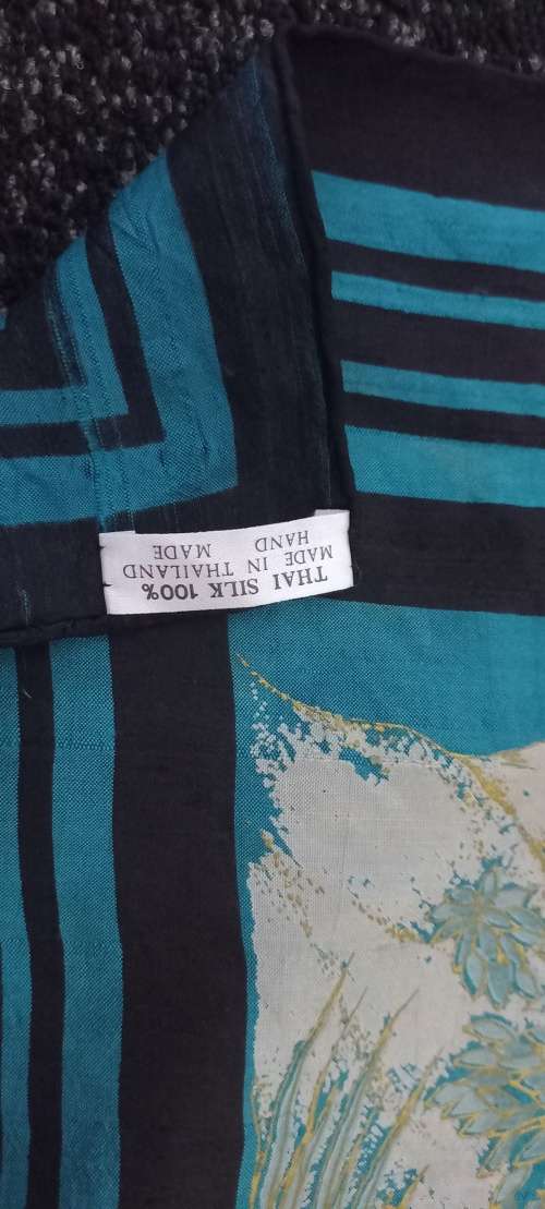 Thai handmade silk scarf vintage