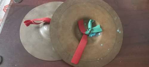 antique brass cymbals