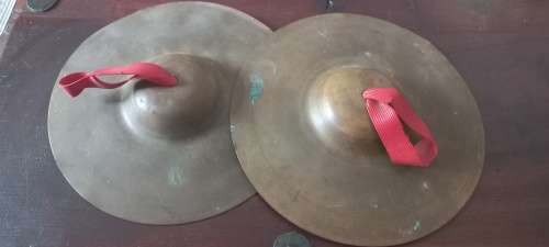 antique brass cymbals