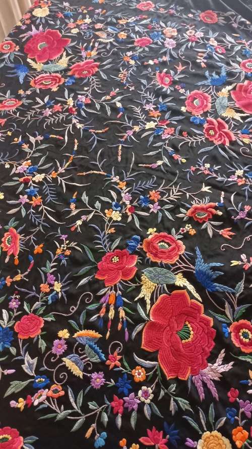 Vintage embroidery table cloth