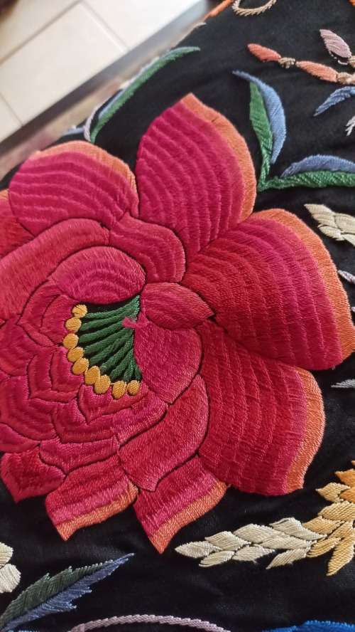 Vintage embroidery table cloth