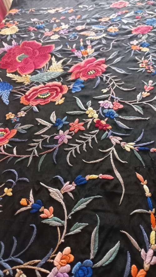 Vintage embroidery table cloth