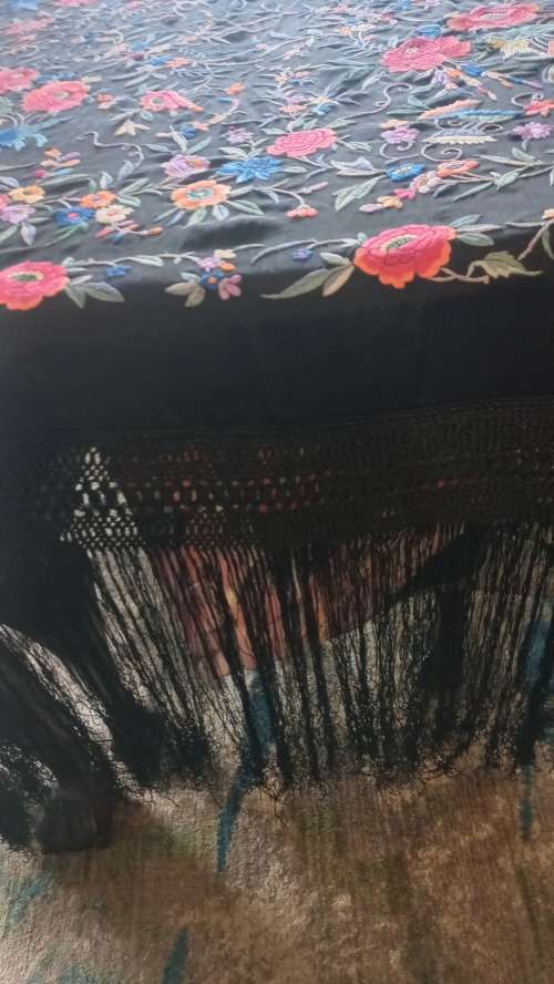 Vintage embroidery table cloth