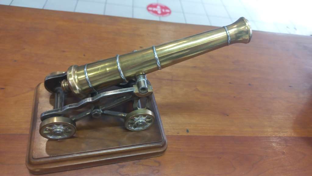 Vintage  Brass Model Cannon
