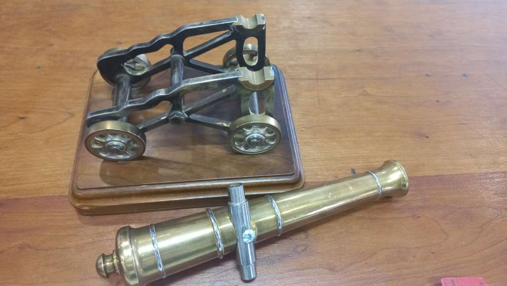 Vintage  Brass Model Cannon