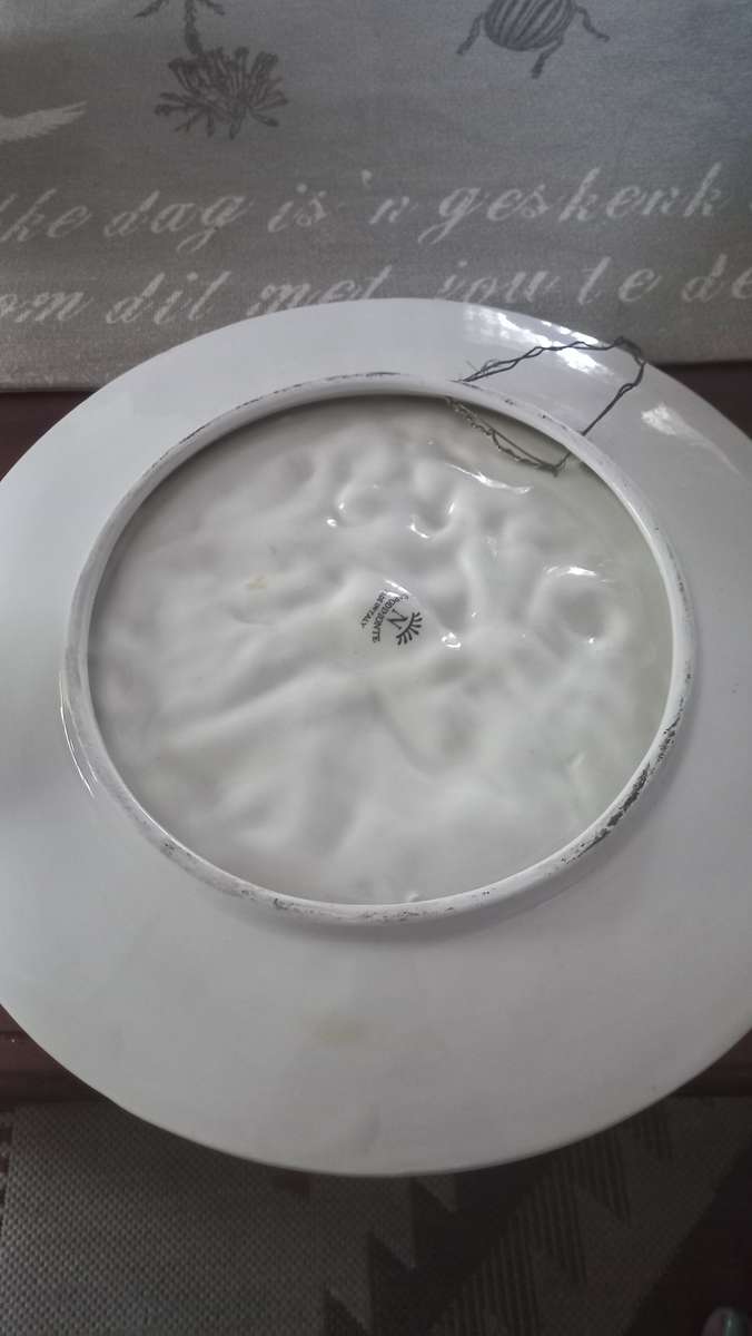 ANTIQUE ANGEL BAROQUE CAPODIMONTE ITALIAN NUDE WOMAN & CHERUBS CABINET PLATE