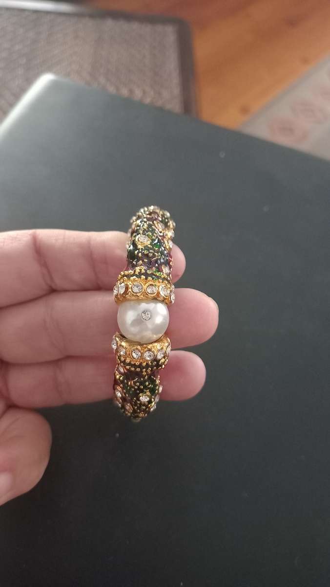 Plated Enamel Ruby Stone bracelet