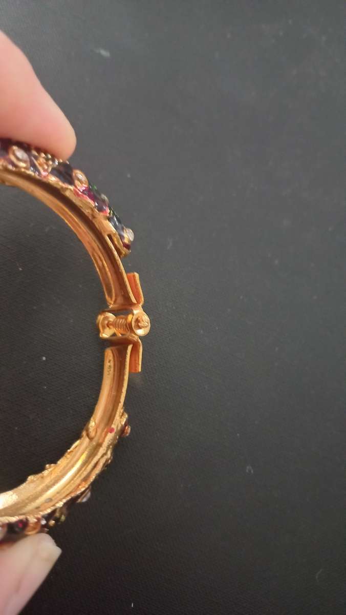 Plated Enamel Ruby Stone bracelet