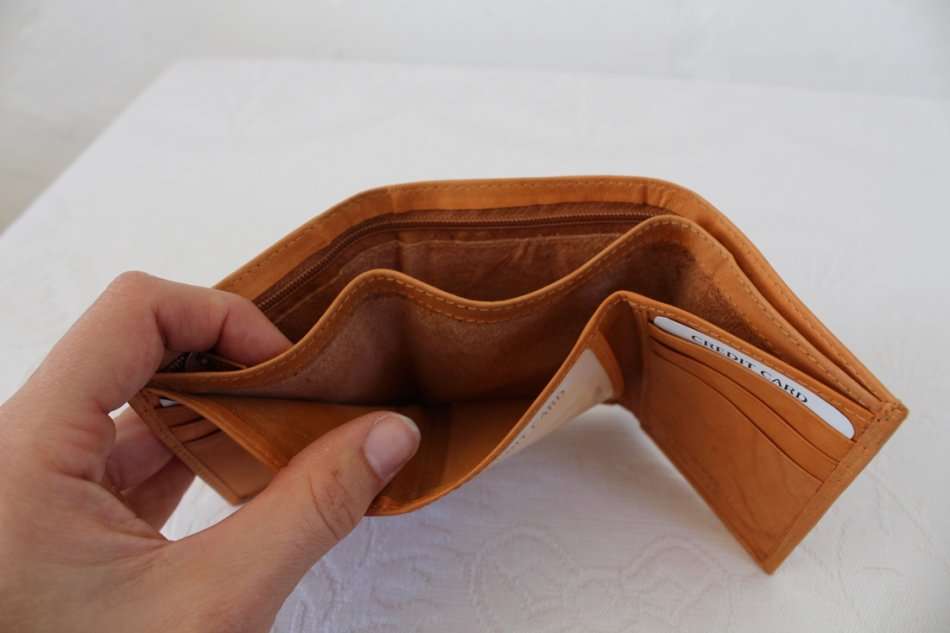 GENUINE LEATHER TAN BROWN HAND MADE TRI-FOLD WALLET PURSE