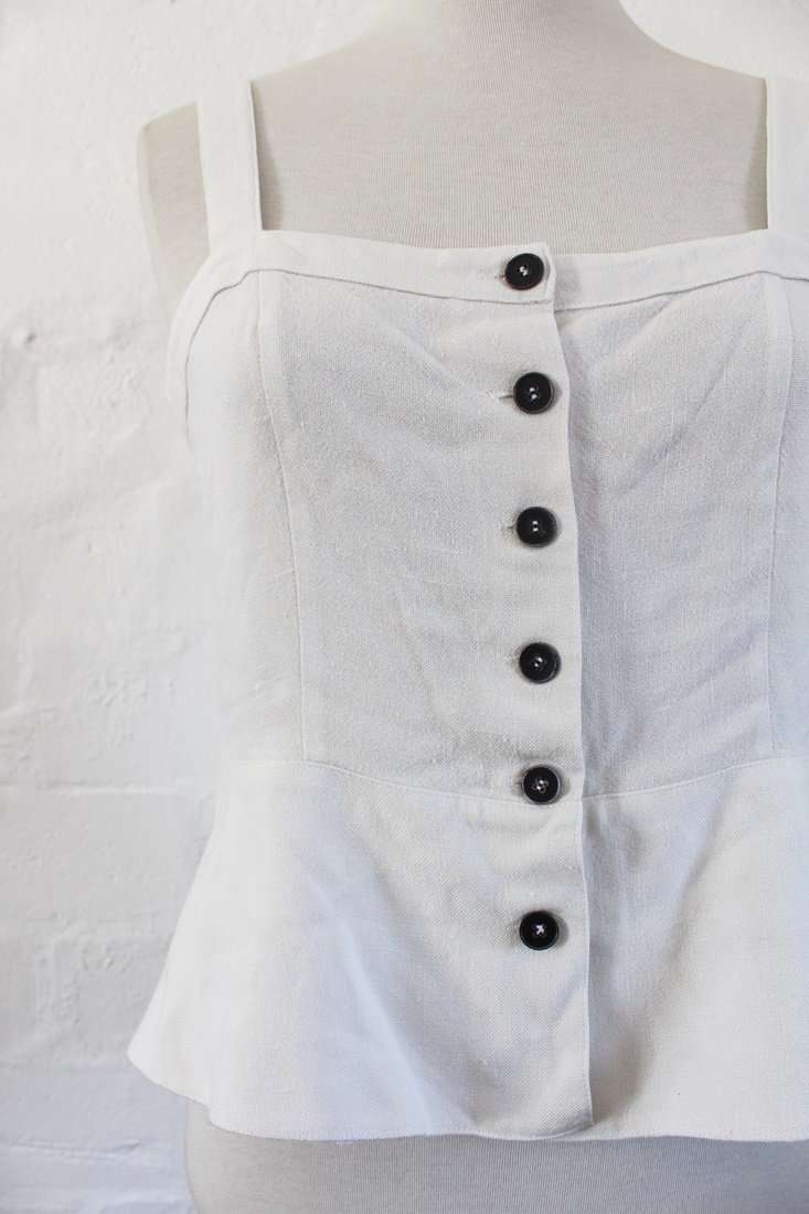 *LOUIS FERAUD* FRENCH DESIGNER VINTAGE WHITE BUTTON DOWN TOP BLOUSE - SIZE 12