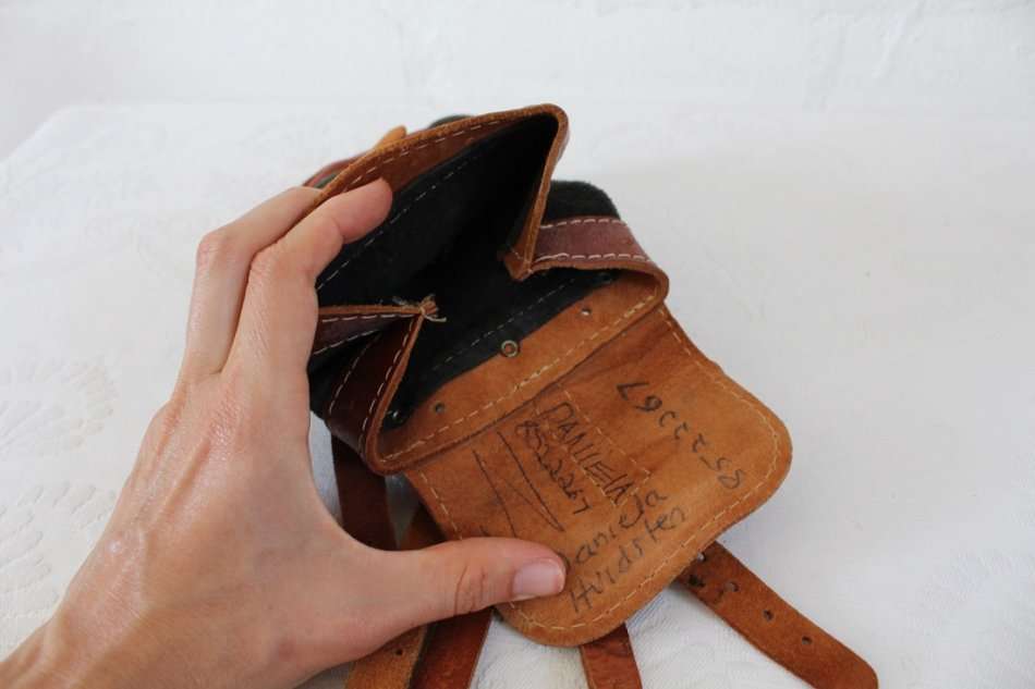 KIDS VINTAGE MINI GENUINE LEATHER SUEDE RUGSACK BACKPACK BAG