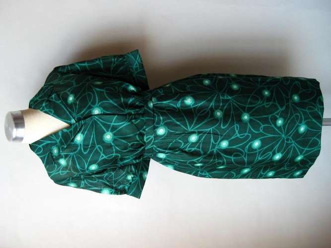 VINTAGE GREEN BELTED SHIRT COCKTAIL SHIFT DRESS - SIZE 12