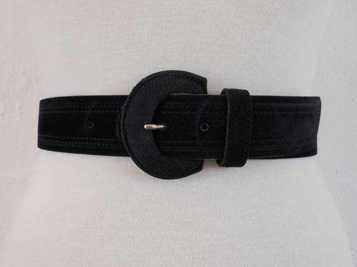 *MAX MARA* ITALIAN DESIGNER VINTAGE NAVY BLUE SUEDE LEATHER BELT