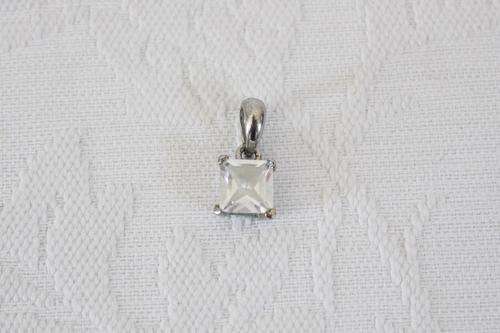 VINTAGE SILVER PLATED RHINESTONE SMALL PENDANT FOR NECKLACE