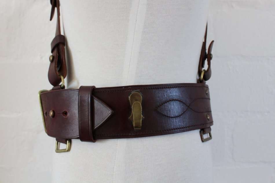 VINTAGE BRITISH POLICE GENUINE LEATHER BELT
