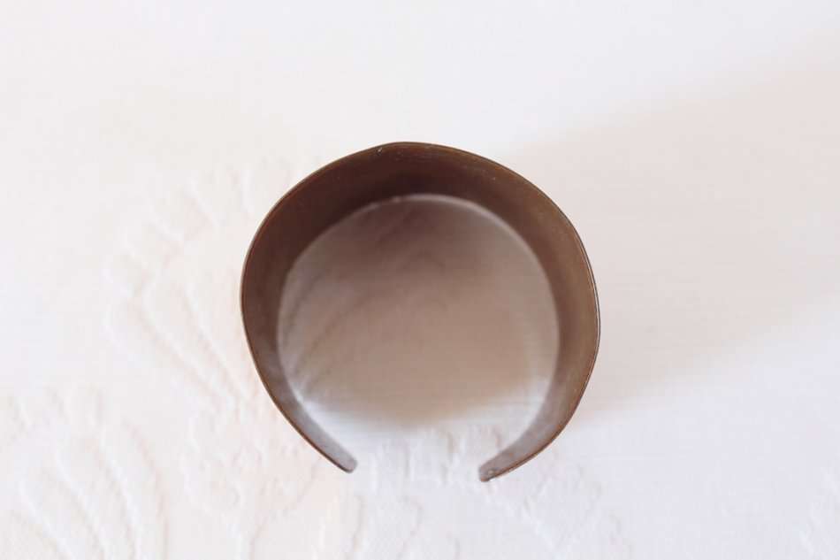 VINTAGE COPPER AFRICAN TRIBAL EMBOSSED CUFF BRACELET BANGLE