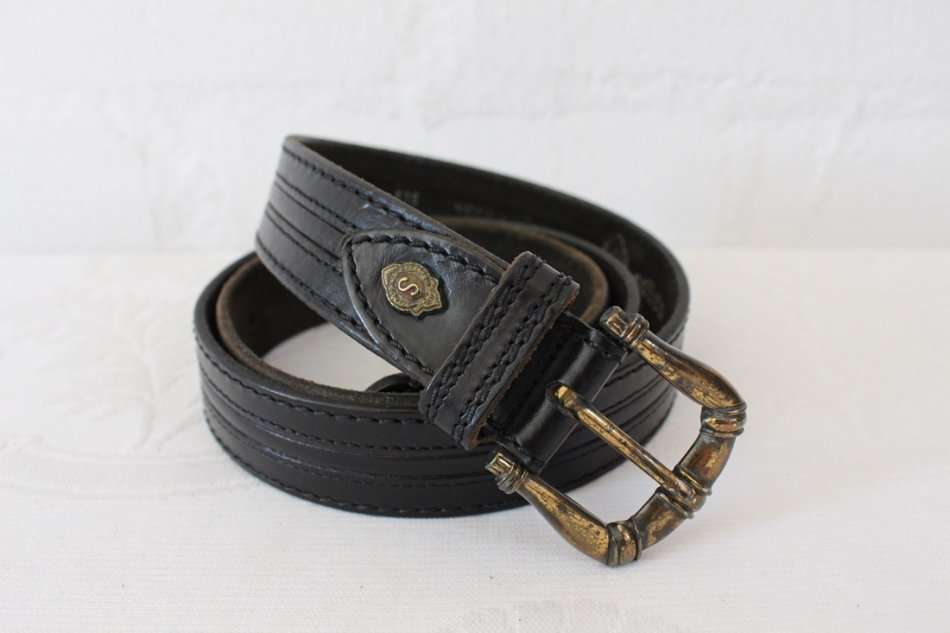 SELLE'S VINTAGE GENUINE LEATHER BLACK MEN'S BELT