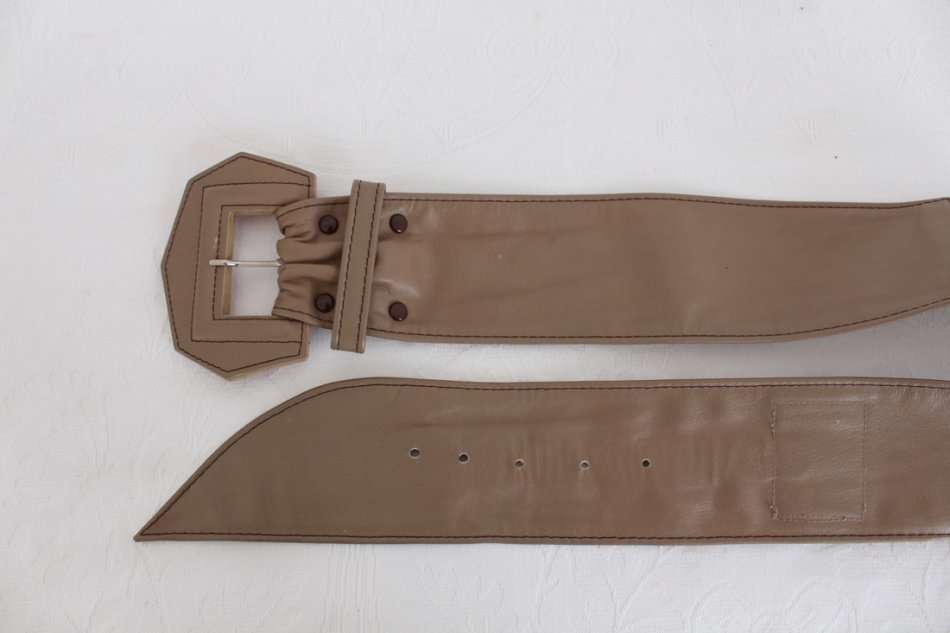 GENUINE LEATHER VINTAGE BROWN WIDE WAIST BELT