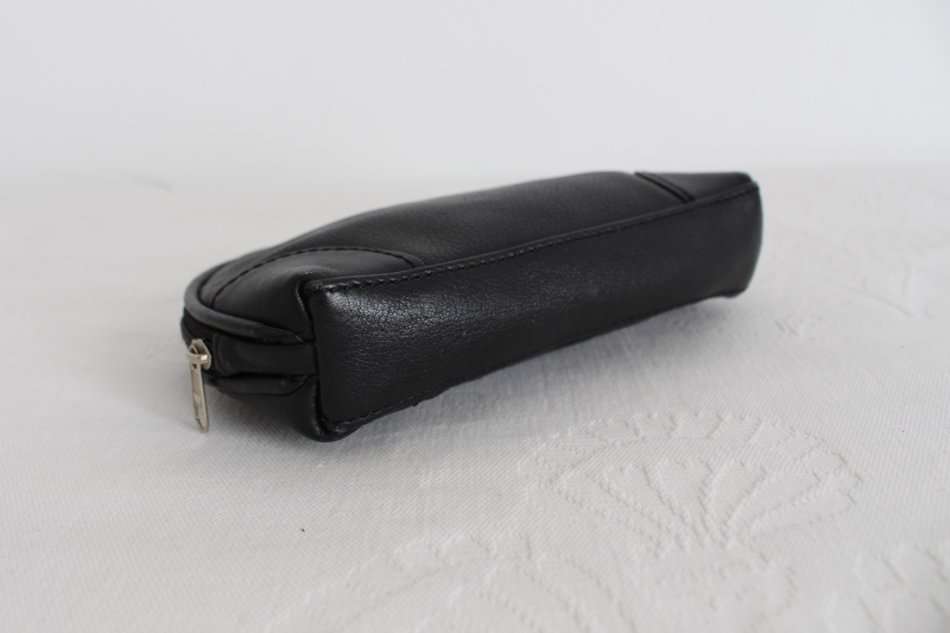 VINTAGE GENUINE LEATHER BLACK PURSE BAG