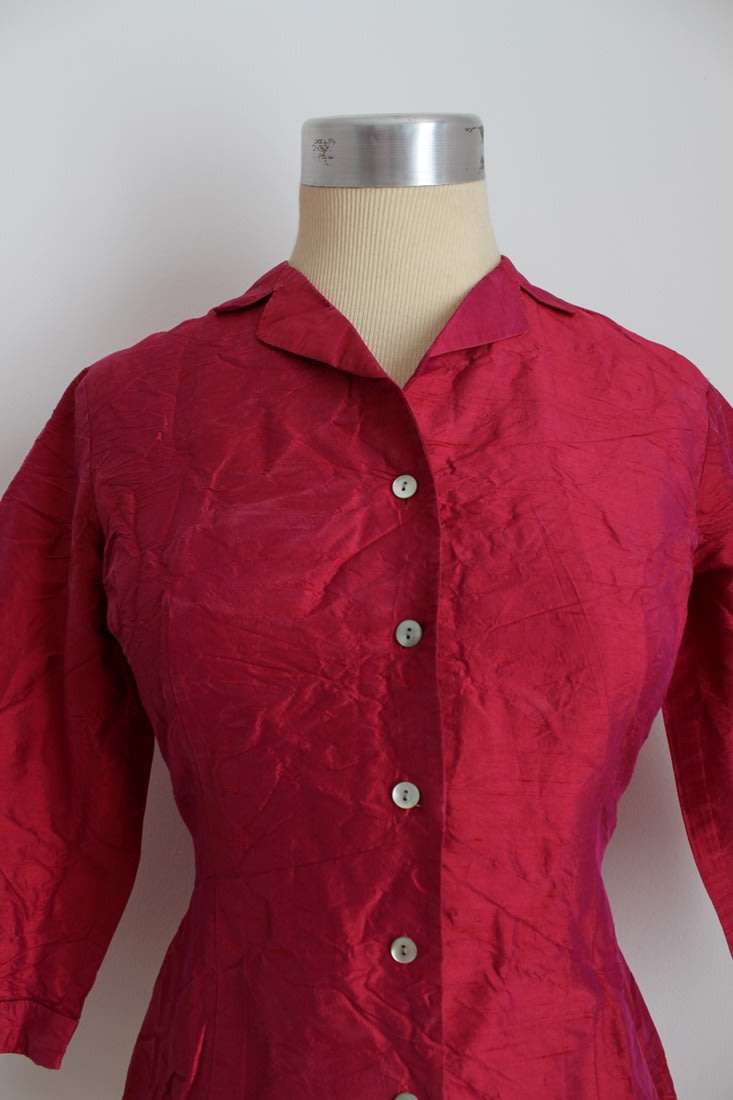 100% SILK ANNE TAYLOR PINK BLOUSE SHIRT TOP - SIZE 8