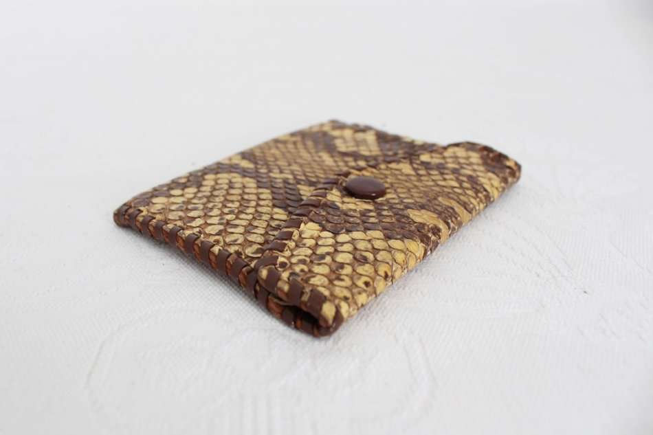 *GENUINE SNAKE SKIN* VINTAGE LEATHER HAND MADE COIN PURSE