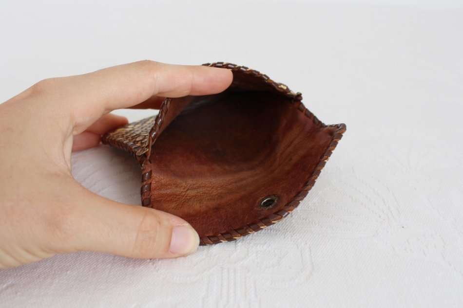 *GENUINE SNAKE SKIN* VINTAGE LEATHER HAND MADE COIN PURSE