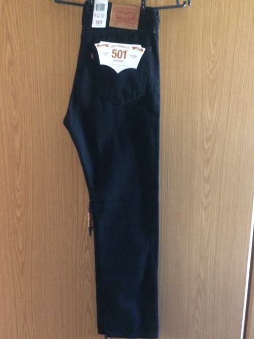 Levi's 501 Skinny Leg Mens Black Jeans W34 L32