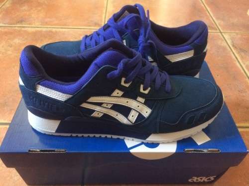 Asics Mens Gel Lyte III Sneakers Blue/White UK 8