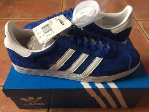Adidas Mens Gazelle Blue and White UK 11