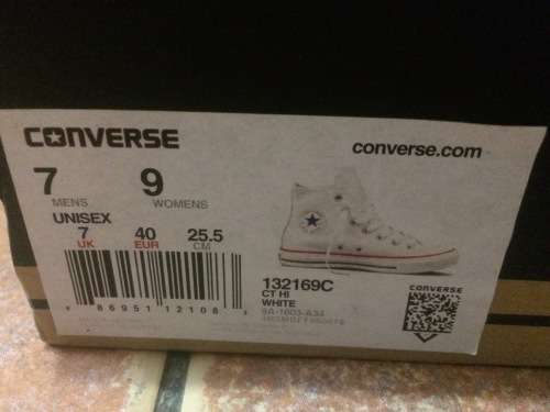 Converse Hi White UK 7