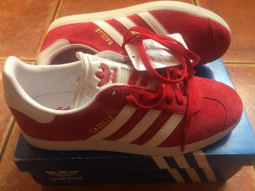 Adidas Mens Gazelle Red and White UK 6
